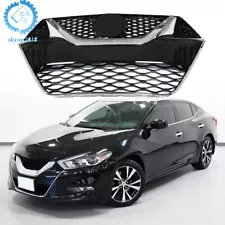 Front Bumper Grille For 2016 - 2017 Nissan Maxima Chrome Black Grill Kit 32887ZV