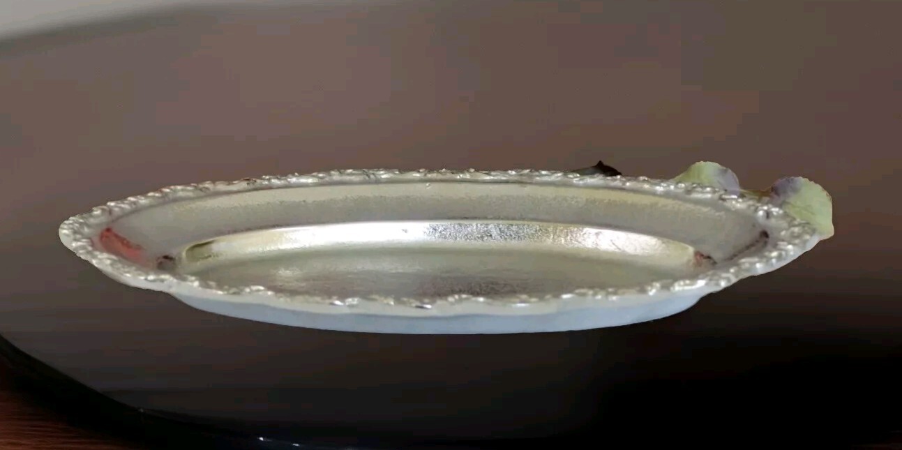 Aluminium Schale Platte Tafelaufsatz Gebäckteller Tablett silber Teller Deko Neu