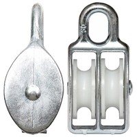 Seilrolle 50 Doppelt Drahtseilblock Umlenkrolle Blockseilrolle