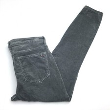 Tommy Hilfiger Women's Grey Corduroy Jeans Tribeca Skinny Size 4 length 27"