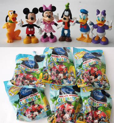 6X MICKEY MOUSE CLUBHOUSE MICKEY MINNIE DONALD GOOFY PLUTO FIGURE