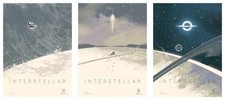 SET of 3 INTERSTELLAR - 12"x16" Original Promo Movie Poster 2014 AMC IMAX MINT