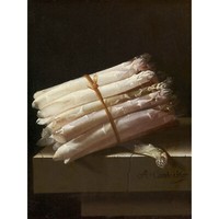 Adriaen Coorte Still Life With Asparagus Painting Large Wall Art Print 18X24 In