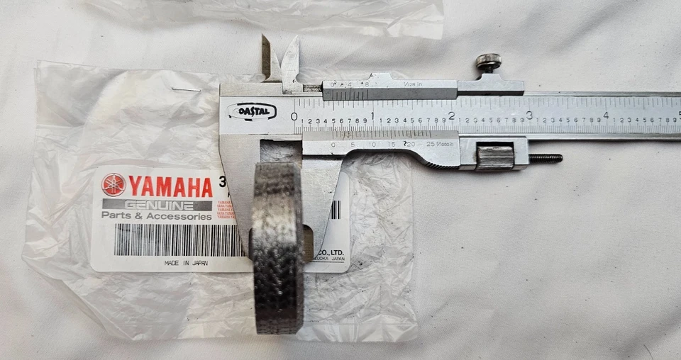 Yamaha RD350,RD250 Exhaust Gasket Muffler Header Gasket 1973 1974 1975 - Image 3 of 4