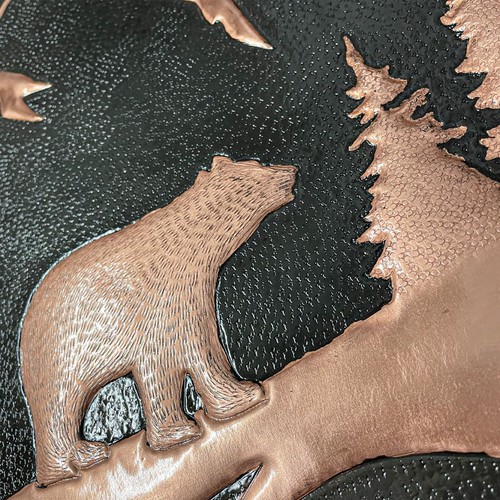 Bear Scene Kitchen Backsplash Tile - 18"x24" Black - Picture 4 of 5