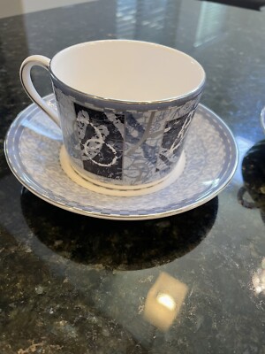 Lot De 4 Tasses Et Sous-tasses Wedgwood Porcelaine – Collection Millenium – XXème