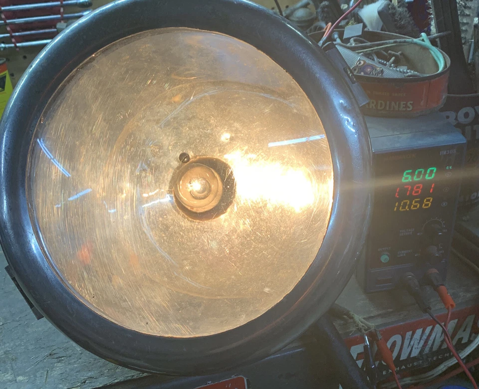 古董 1913 - 14 时代黄铜 12 英寸灰色和戴维斯头灯前灯 REO 第 5 号 — 第 2/4 张图片