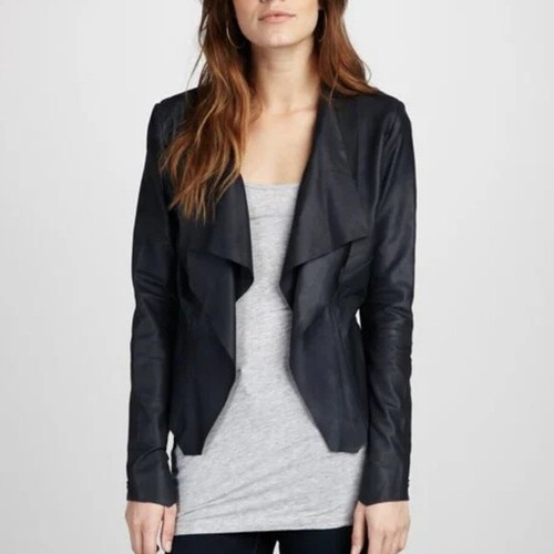 BLUE Leather Jacket 
