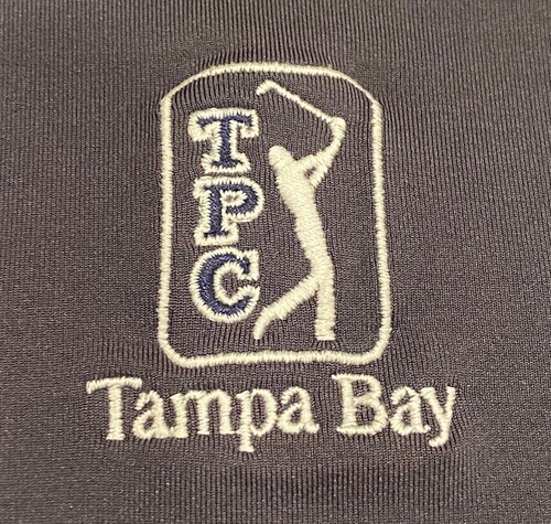 FootJoy Polo Uomo Golf Camicia Vestibilità Atletica TPC Tampa Bay Logo Large Blu Verde - Foto 2 di 6