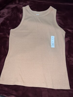 Women's Sonoma Goods For Life Plus Size 0X  High Neck Rib Layer Tank, Beda Tan
