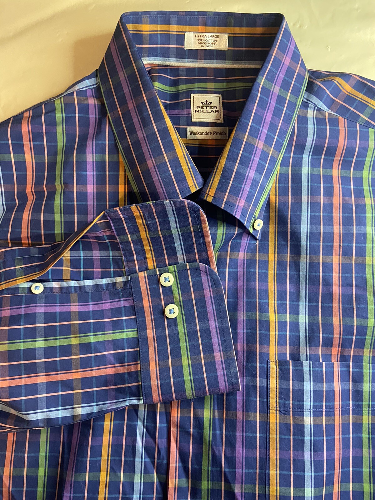 Men's Peter Millar Multi-Colored Plaid Weekender … - image 5