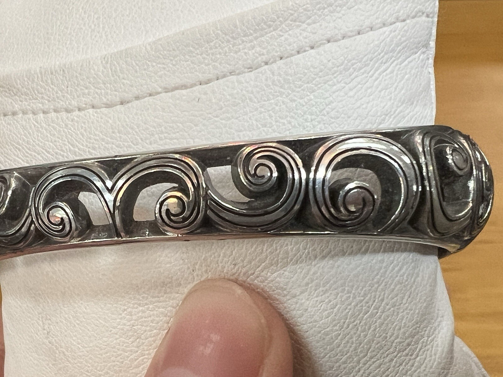 Brighton Rhinestone Leopard Pattern Wide Hinged B… - image 10