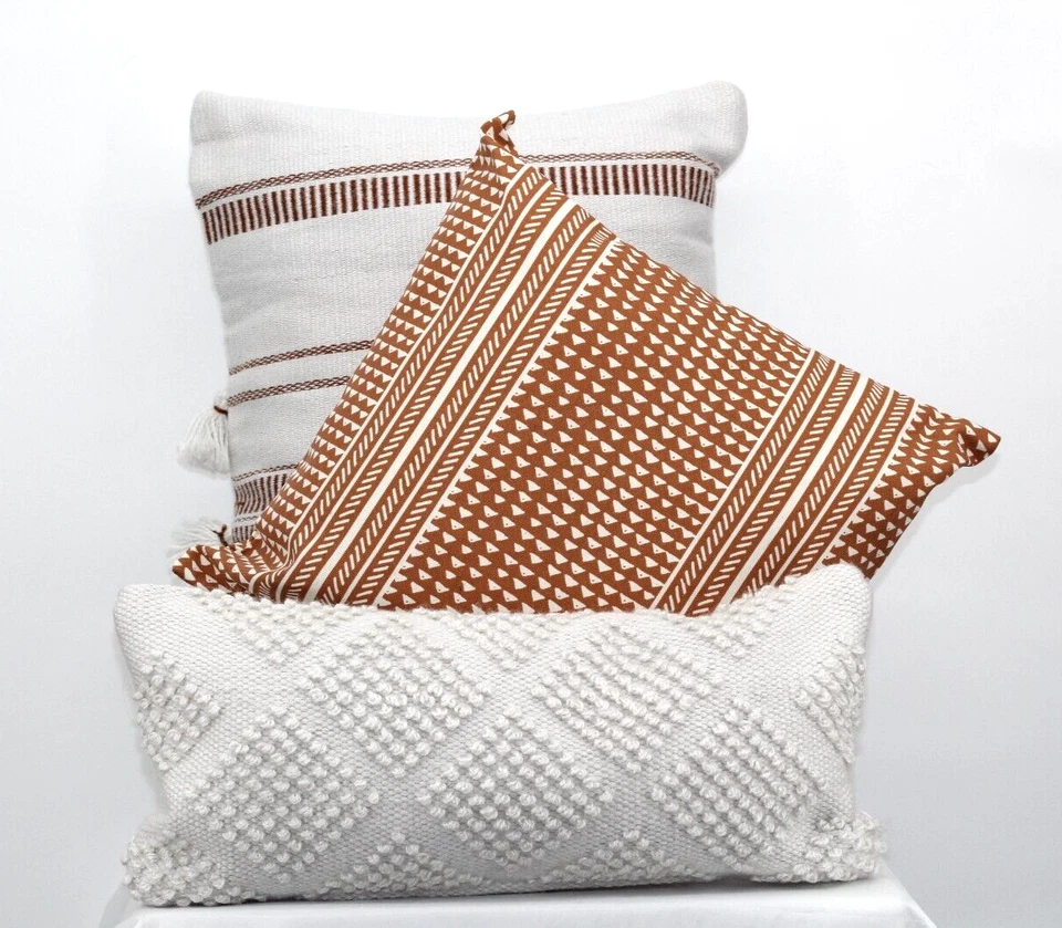 Threshold Ayleen Stripe Orange Throw Pillow - Image 3 of 3