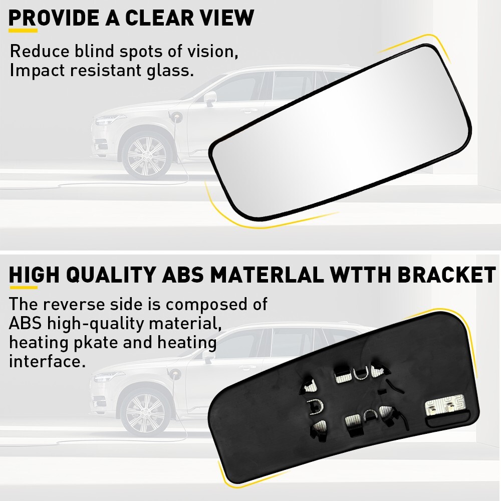 New Driver Side Mirror Glass Blind Spot Heat For Ford F250 F350 F450 F550 17-22