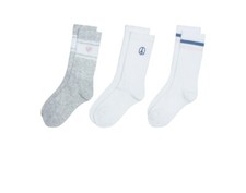 NWT DSG Girls 6 pair crew Socks heart Peace Stripe Sz S - 13y-4y pair -free Ship