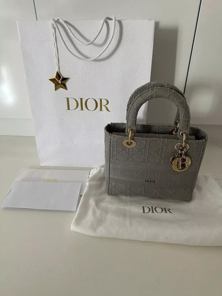 Dior Tasche Lady D Lite Full Set Grau