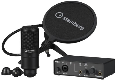 Steinberg IXO12-PS-PACK I2-In/2-Out USB Audio Interface w/Mic Stand Pop Screen