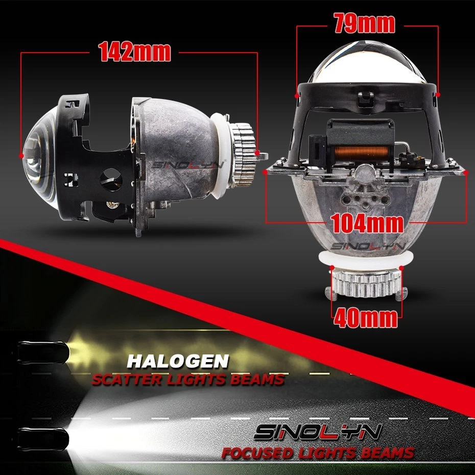 3.0 D2S HID Bi-xenon Projector Lens For H4 Headlight Retrofit DIY Car Accessory - Image 2 of 4