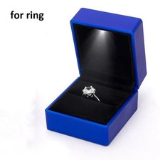 Led Ring Box Light Up Velvet Jewelry Case Wedding Proposal Holder Black Blue Red Led Ring Box Light Up Velvet Jewelry Case Wedding Proposal Holder Black Blue Red