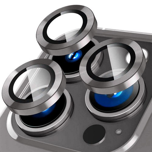 For iPhone 12 13 14 15 16 Pro Max Lens Protector Tempered Glass with Metal Ring - 第 37/126 張圖片