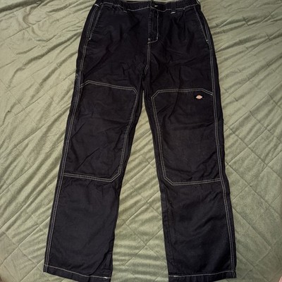 Dickies Florala Relaxed Fit Double Knee Pants Men's Black Workwear - 36X32