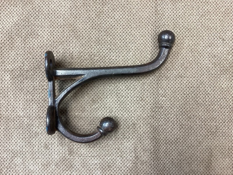 Antique Large Metal Double Harness Hook