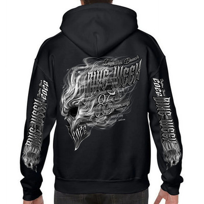 Pullover Hoodie 2026 Bike Week Daytona Beach Smokin' Skull No Harley