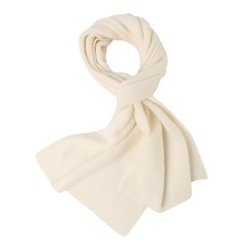 100 Cashmere Scarf for Women and Men, Soft Knitted Scarf, Luxury White