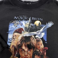 H M Sweatshirt Youth 8-10 Black Harry Potter Sorcerer's Stone Fleece Pullover