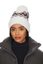 Hat Attack Fair Isle Beanie in Ivory Pink New...