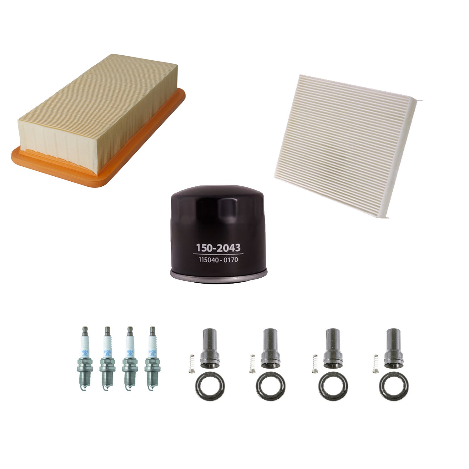 Denso Tune Up Kit NGK 4 Spark Plugs  Boots Kit for Accent 1.6L L4 FWD Vin C 11