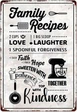 Funny Kitchen Tin Metal Signs Home D cor 8x12 Wall Farmhouse Personalized Cookro