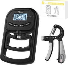 Grip Strength Tester with Adjustable Hand Gripper, 396Lbs/180Kg Digital Hand Dyn