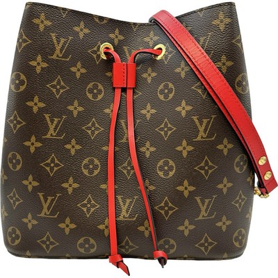 Louis Vuitton Neo Noe M44021 Brown Monogram Coquelicot Shoulder Bag r0_0627