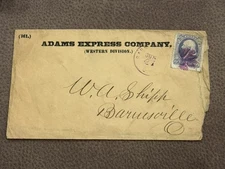 Adams Express Company Western Division Postal Cover c. 1910s