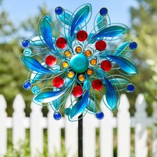 360  Solar Wind Spinners for Yard and Garden Outdoor Metal Wind Sculptures 