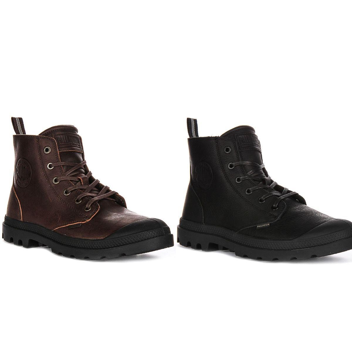 Palladium Pampa Hi Zip 50S Ins Zip Grain Lace up Mens Boots Brown UK 7 - 12