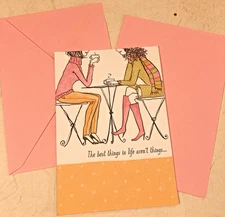 Happy Mother’s Day to a Friend Cartoon Illustration Greeting Card with Envelope 