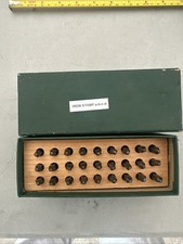 Vintage Complete Steel Letter Number Stamp Punch Set Metal Marking Tool Case