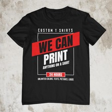 Personalized Custom T-Shirt Printing with your photo, text, logo, anything New