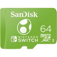 Tarjeta de Memoria SanDisk Nintendo Switch 64GB microSD XC UHS-I/ Clase 10/ 100M