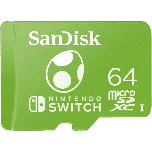 Tarjeta de Memoria SanDisk Nintendo Switch 64GB microSD XC UHS-I/ Clase 10/ 100M