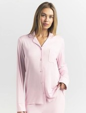 SKIMS Sleep Long Sleep Pajama Set Pink Bloom Size M New Sold Out In The Website 