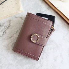Ladies Short Small Money Purse Wallet Women PU Leather Folding Coin Card Holder
