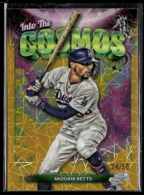 2024 Topps Chrome Cosmic ITC-6 Mookie Betts Gold Interstellar Refractor /50