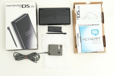 Nintendo DS Lite USG-001 Onyx Black Console w/ nice box ALL OEM matching serial