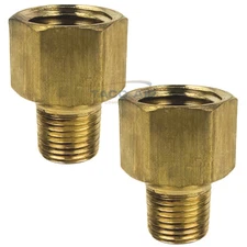 2 Pack Brass Reducer Adapter 1/4" Female X 1/8" Male NPT Pipe Reducing Fitting