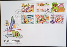 SWEDEN 2017 FOOD IN SWEDEN 6 STAMPS SET   FDC +INFO CARD UNADDR