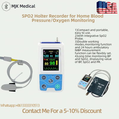 #ad 24 Hour ABPM amp; SPO2 Holter Recorder Ambulatory Blood Pressure Monitor Machine $204.00