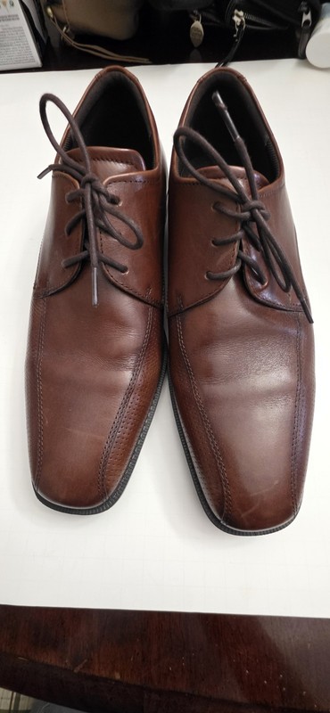 ECCO Edinburgh Lace Mens Shoes Size US 9-9.5 (EUR 43) Mink Leather Brown